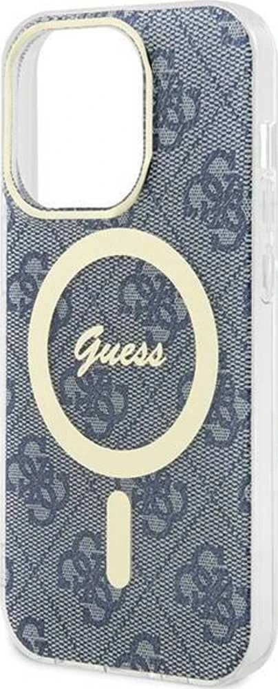 Guess GUHMP15LH4STB Apple iPhone 15 Pro 6.1″ mėlynas kietas dėklas IML 4G MagSafe