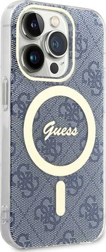 Guess GUHMP15LH4STB Apple iPhone 15 Pro 6.1″ mėlynas kietas dėklas IML 4G MagSafe