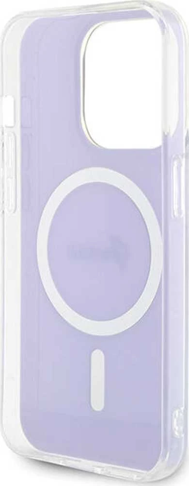 Guess GUHMP15LHITSU Apple iPhone 15 Pro 6.1″ violetinės spalvos kietas dėklas IML Iridescent MagSafe