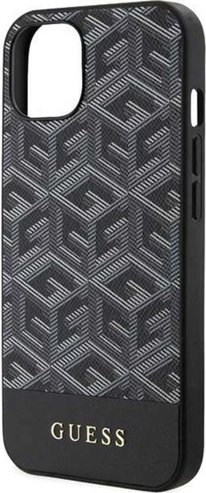 Guess GUHMP15SHGCFSEK Apple iPhone 15 / 14 /13 6.1″ juodos spalvos kietas dėklas GCube Stripes MagSafe
