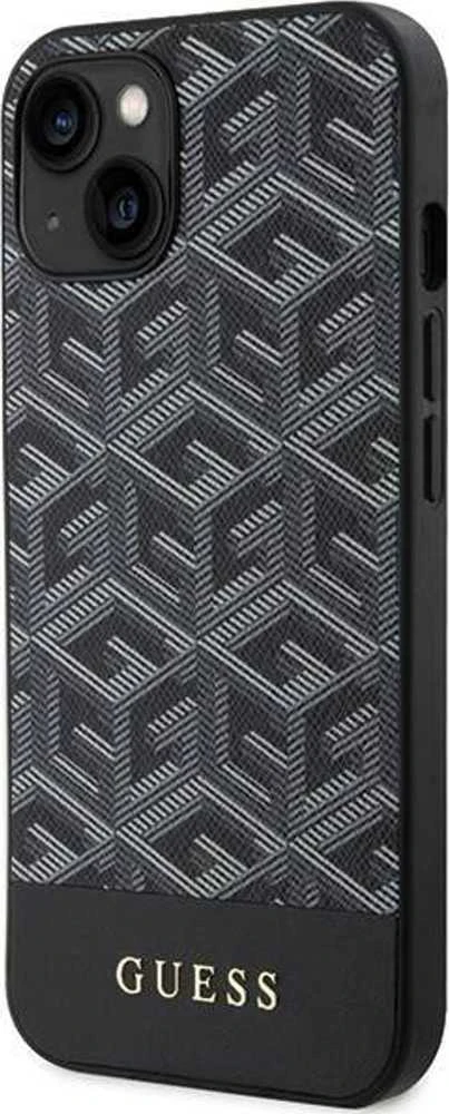 Guess GUHMP15SHGCFSEK Apple iPhone 15 / 14 /13 6.1″ juodos spalvos kietas dėklas GCube Stripes MagSafe