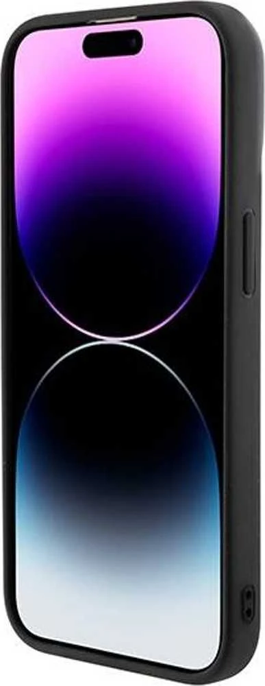Guess GUHMP15XHGCFSEK Apple iPhone 15 Pro Max 6.7″ juodos spalvos kietas dėklas GCube Stripes MagSafe