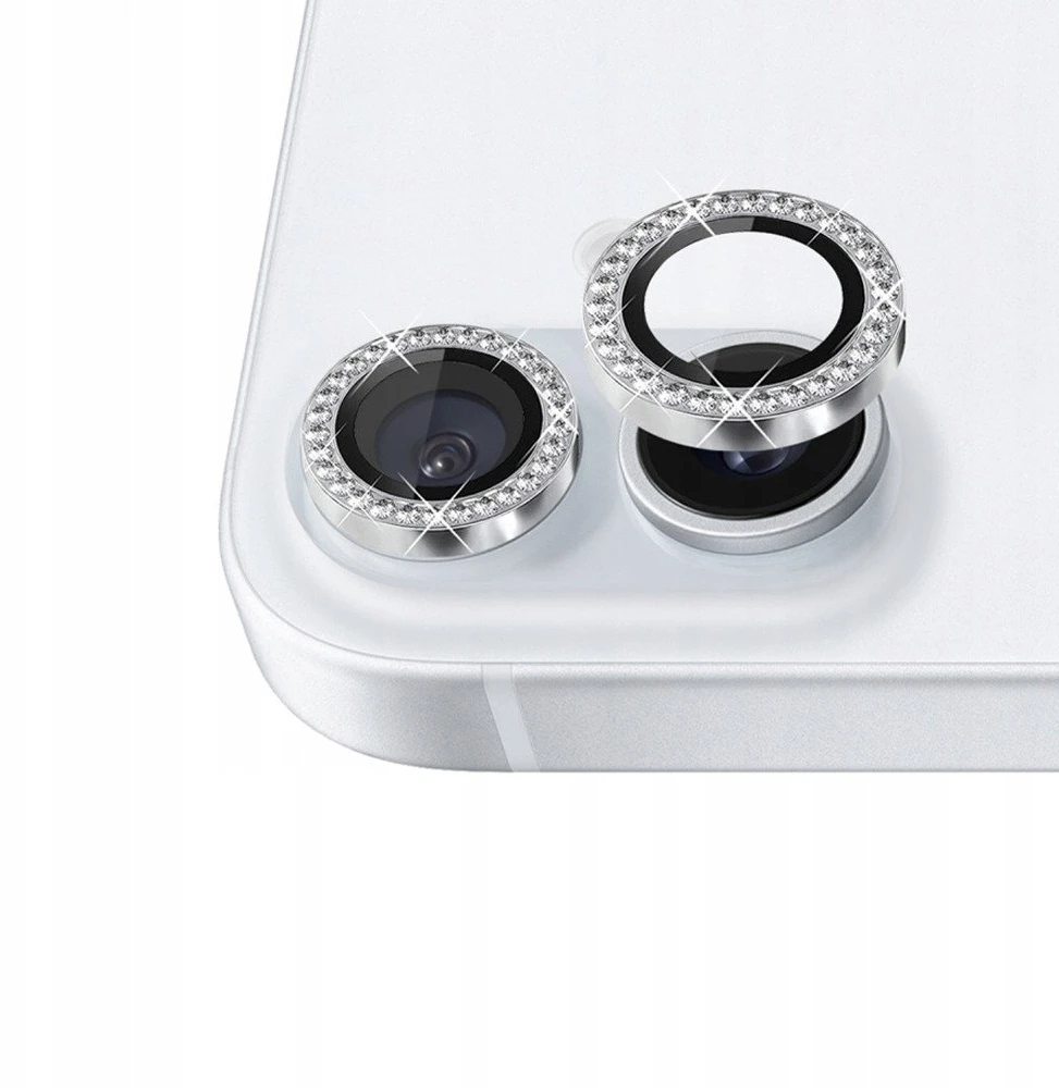 Guess Fixed Glliter lešio apsauga Apple iPhone 16/16 Plus Sidabrinis