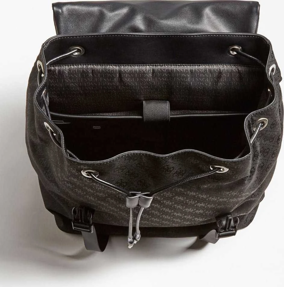Guess, Salameda, Polyester, Textile Backpack, Juodas, Nešiojamas kompiuteris Compartiment, Unisex