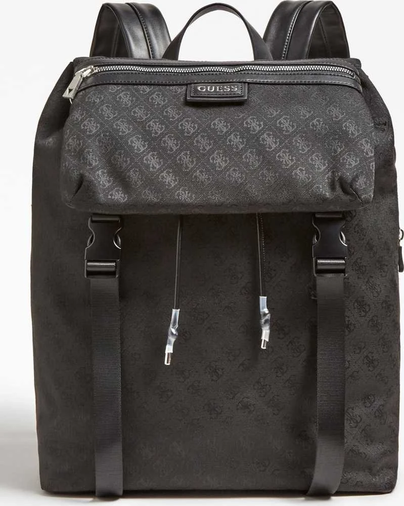 Guess, Salameda, Polyester, Textile Backpack, Juodas, Nešiojamas kompiuteris Compartiment, Unisex