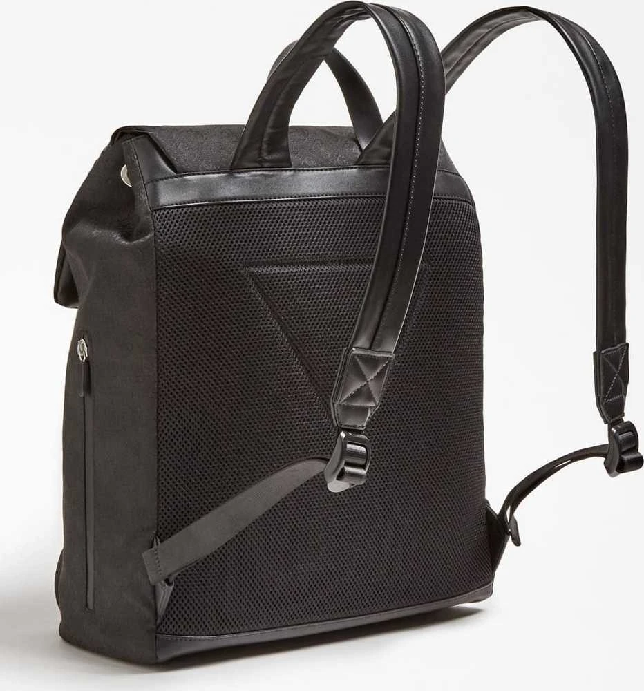 Guess, Salameda, Polyester, Textile Backpack, Juodas, Nešiojamas kompiuteris Compartiment, Unisex