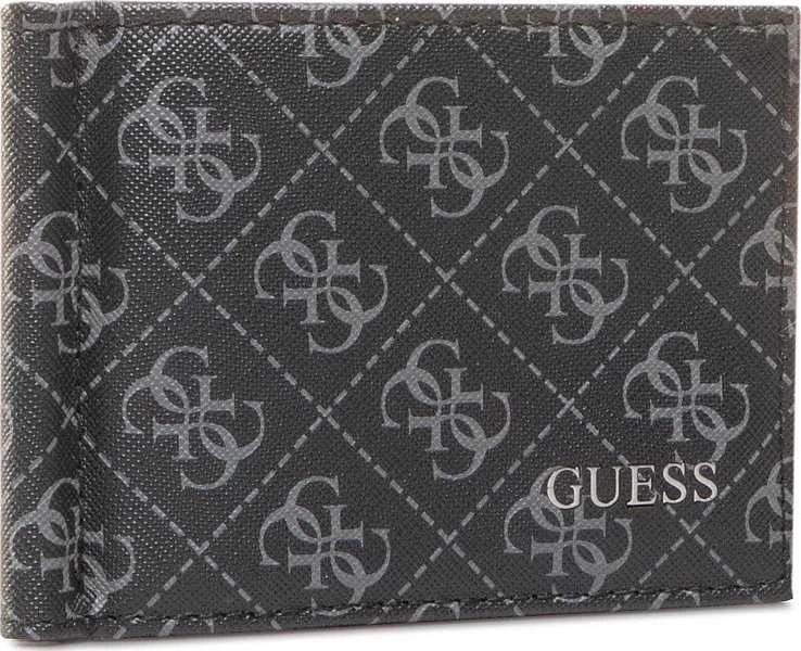 Guess, Vezzola, Tekstilinė piniginė, Monetų dėklas, SMVEZZPOL23, Juodas, Vyrams