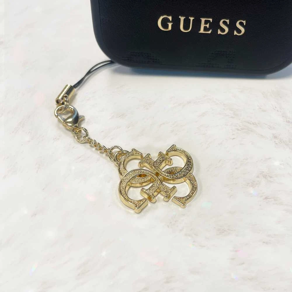 Dėklas Guess pakabukas GUCPM4GID telefono dirželis 4G Glitter Charm