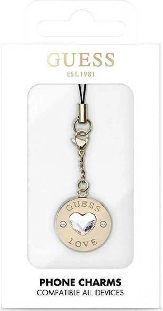 Guess GUCPMHGLD virvelė telefonui Heart Diamond Charm with Rhinestones