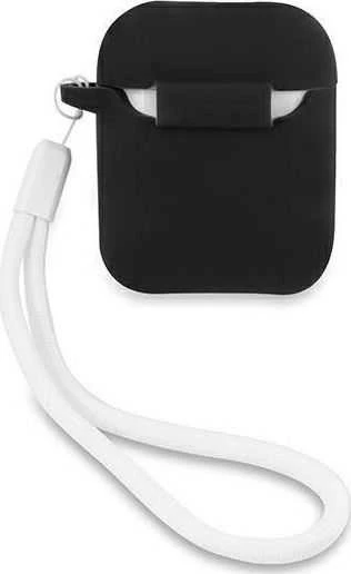 Apple AirPods Guess silikoninis Vintage (GUACA2LSVSBW) ausinių dėklas juodos spalvos
