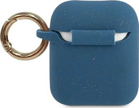 Apple AirPods Guess silikoninis Glitter (GUACCSILGLBL) ausinių dėklas mėlynos spalvos