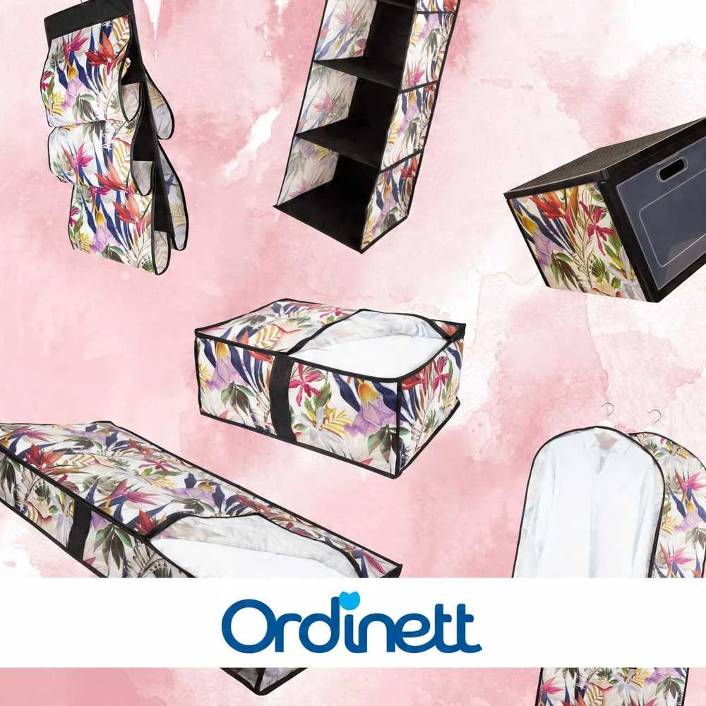 ORDINETT 5 handbags Floral Beauty hanging organiser