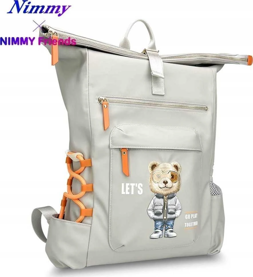 NIMMY laptop bag COOL&CUTE 2.0 Bear pilka