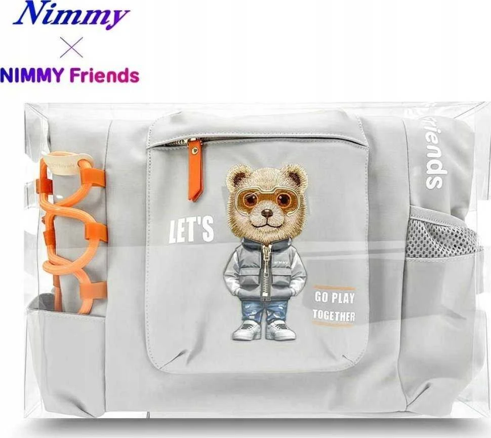 NIMMY laptop bag COOL&CUTE 2.0 Bear pilka