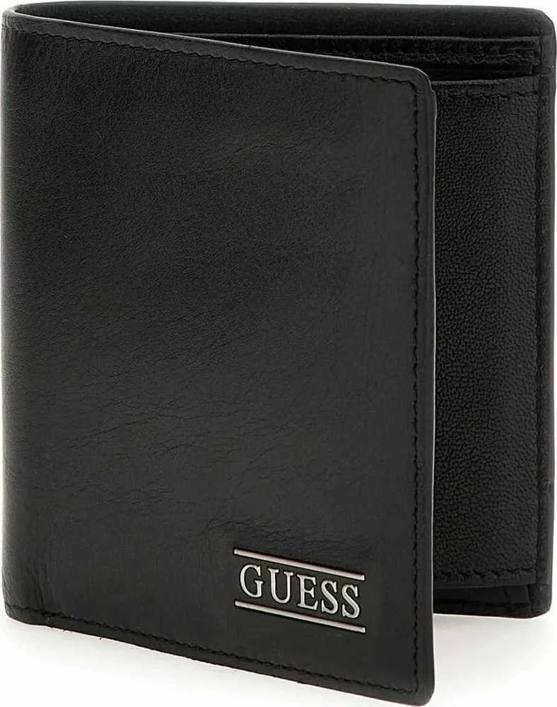 Guess, New Boston, Tekstilinė piniginė, SM2513LEA22, Juodas, Vyrams