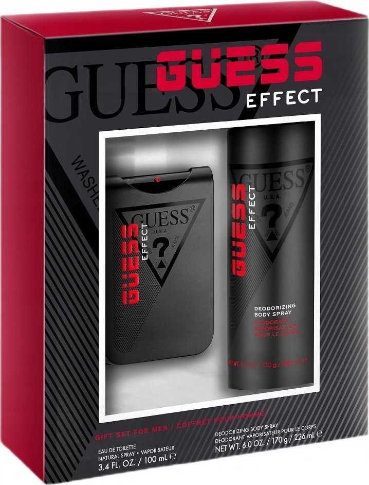Guess Effect rinkinys tualetinio vandens purškiklis 100ml + purškiamas dezodorantas 226ml