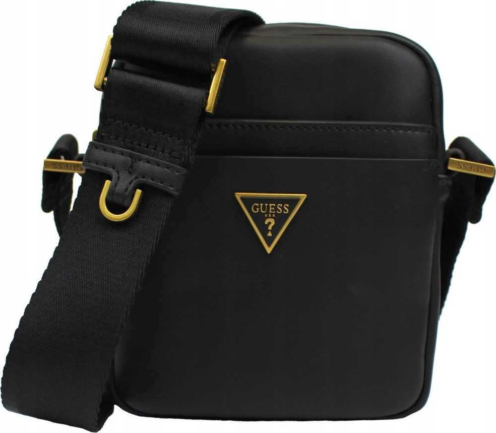 Guess, Tracolla, Textile Bag, Juodas, HMESCAP2215BLA, For Men, 18 x 14 x 5 cm