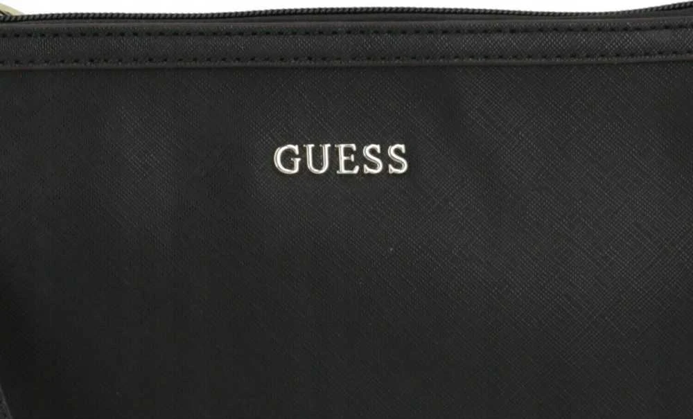 Guess, Vanille, Sintetinės odos, Tekstilinis krepšys, Tualetinis reikmuo, Juodas, Moterims, 25 x 19 x 2 cm