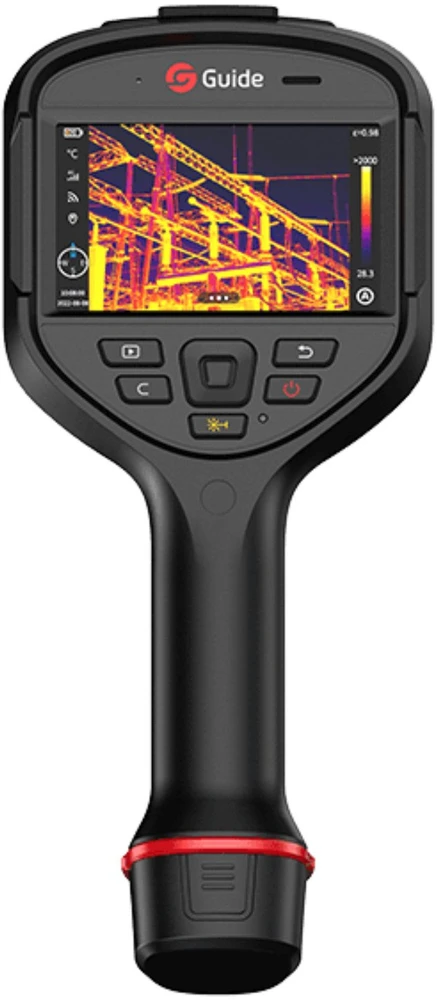 Guide Termovizijos kamera GuideIR, 384x288 IR, 30Hz, FOV 25x19, 4,3'' jutiklinis LCD, lazeris, 64GB, Wi-Fi, Bluetooth, 8MP, 5h baterija, H3+
