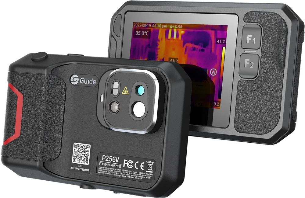 Guide PF210S Kišeninė termovizijos kamera USB-C, IR 256x192, nuo -20°C iki 550°C, FOV 56°×48°, 3,5" jutiklinis LCD, lazerinis nuotolio matuoklis, 5MP