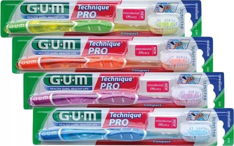 "Sunstar Gum Medium Technique Pro" dantų šepetėlis Compact