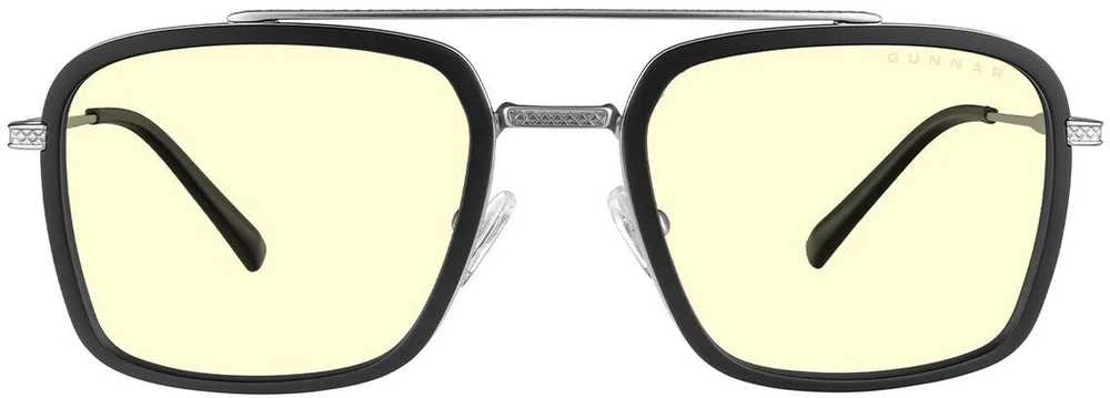 Gunnar Optiks kvadratiniai kompiuterio akiniai su metaliniu rėmeliu