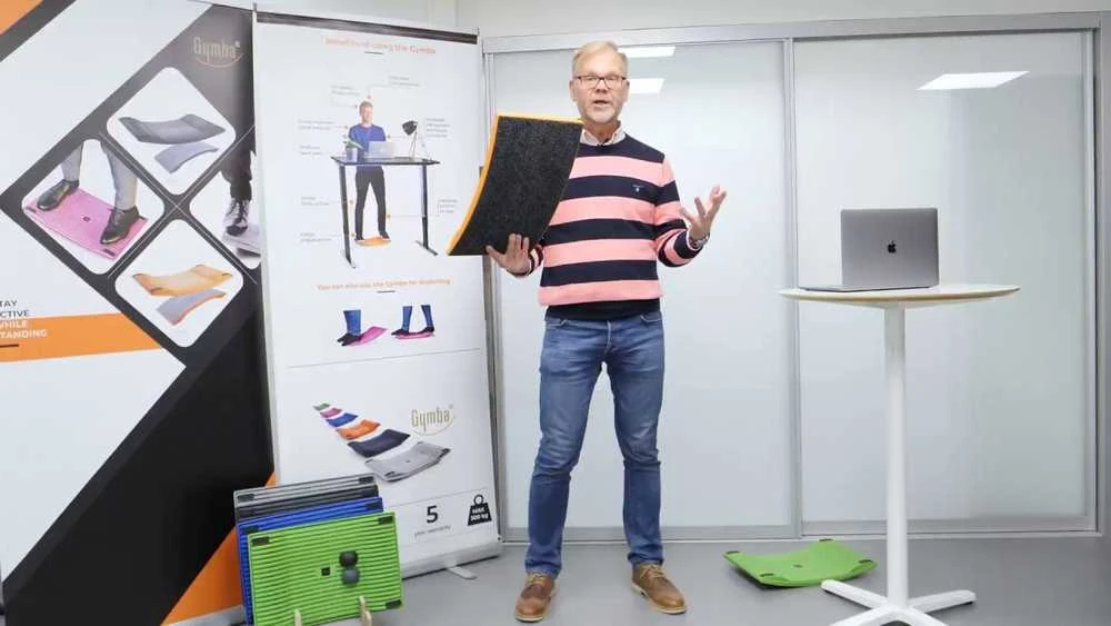 Gymba - aktyvavimo lenta ir masažiniai kamuoliukai mėlyna