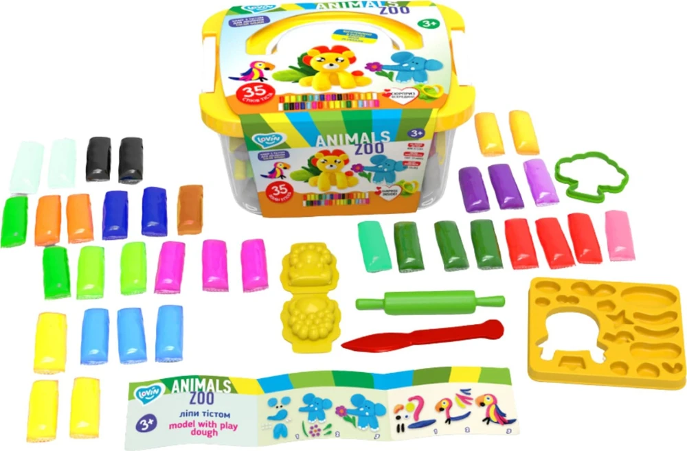 Gyvūnų kūrimo rinkinys Plastilino tešlos plastilino formos