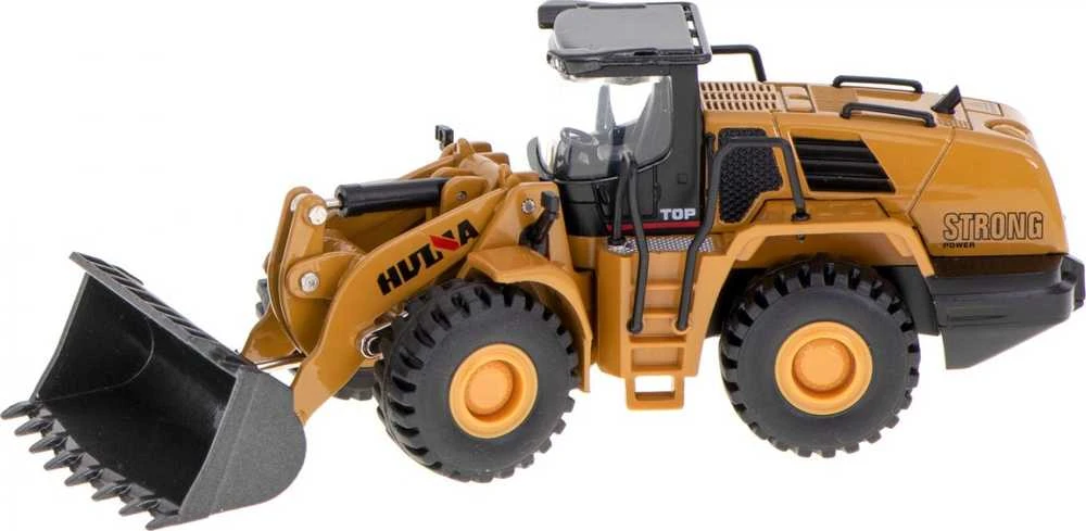 H-Toys ekskavatoriaus krovininis ratinis buldozeris, metaliniai modeliai, lieti H-toys 1813, 1:60