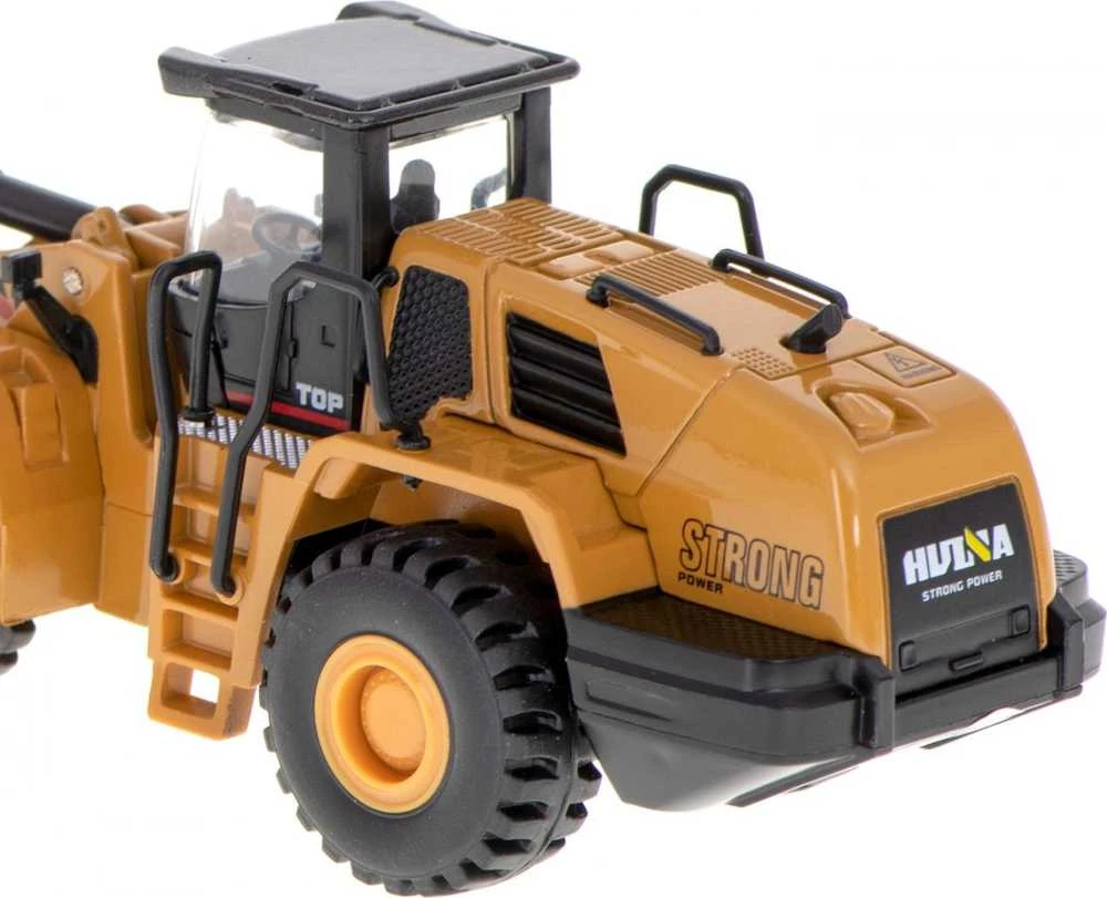 H-Toys ekskavatoriaus krovininis ratinis buldozeris, metaliniai modeliai, lieti H-toys 1813, 1:60