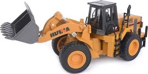 H-Toys ekskavatoriaus krovininis ratinis buldozeris, metaliniai modeliai, lieti H-toys 1813, 1:60