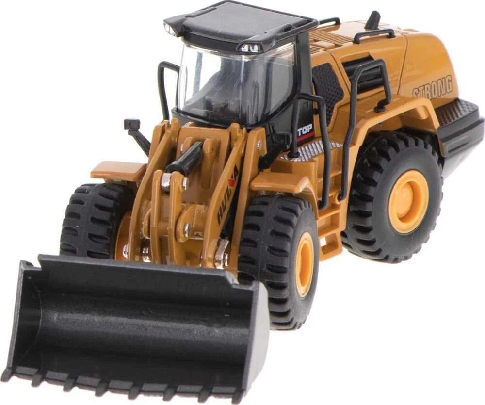 H-Toys ekskavatoriaus krovininis ratinis buldozeris, metaliniai modeliai, lieti H-toys 1813, 1:60