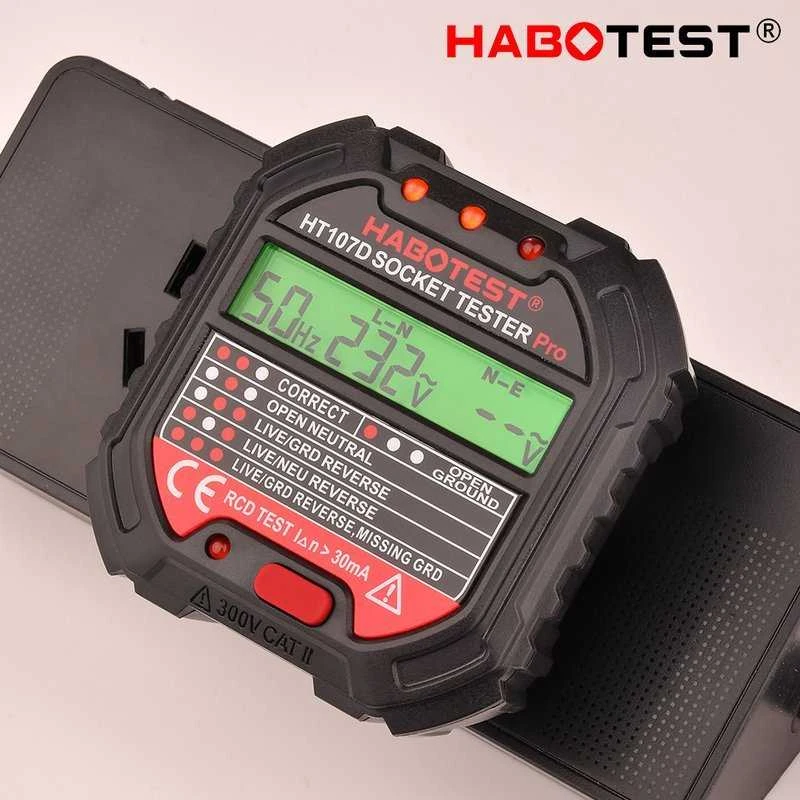 Lizdų testeris su skaitmeniniu ekranu Habotest HT107D