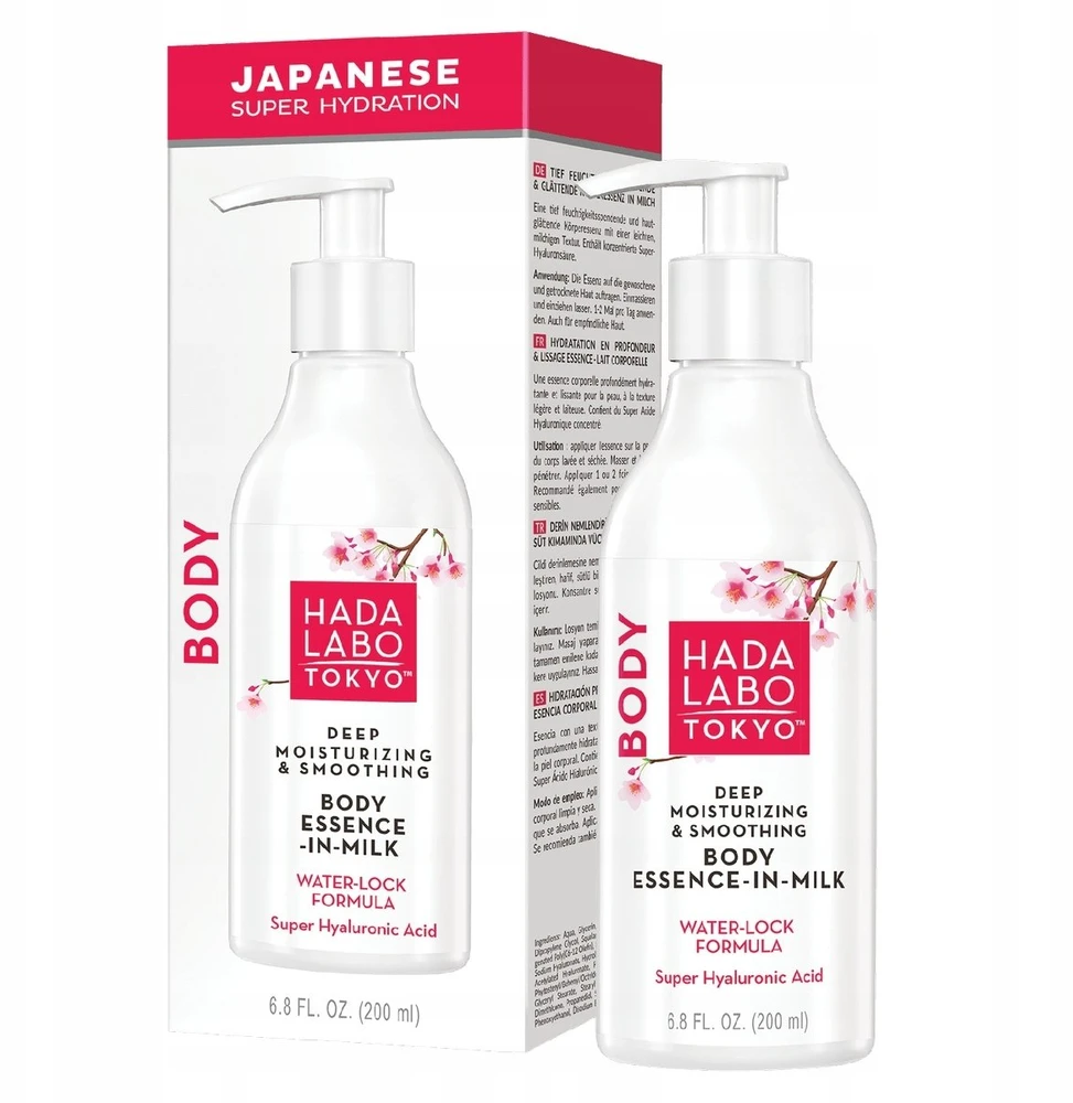 Hada Labo Tokyo kūno drėkinamasis ir lyginamasis kūno pienelis su hialurono rūgštimi visam kūnui, 200 ml