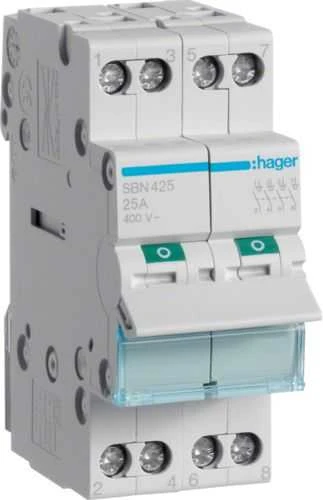 „Hager“ modulinis jungiklis 25A 4P (SBN425)