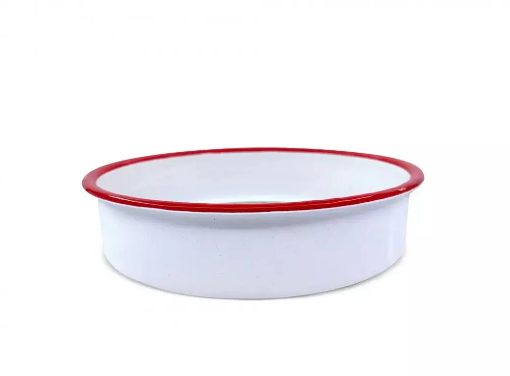 Apvali emaliuota kepimo forma Oliver Voltz 5V1222KR36, 36×6,0 cm, balta