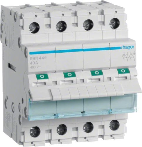„Hager“ modulinis jungiklis 40A 4P (SBN440)