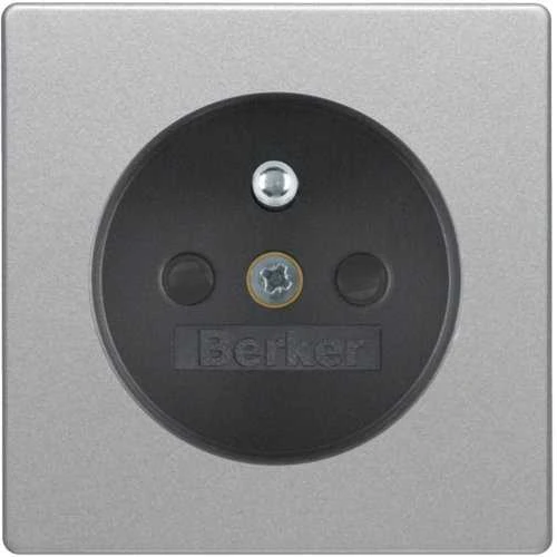 Hager Polo 3965766074 Lizdo su įžeminimu priekinė plokštelė, aliuminio, lakuota aksominiu laku, 1/3 klausimas 3965766074
