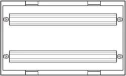 Hager Blok universN horizontaliai montuojamiems moduliniams įrenginiams 48 moduliai 300 x 500mm (UD22B3)