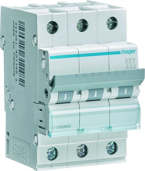 Automatinis jungiklis Hager MC340 (40A, 3P, 400V, 6kA)