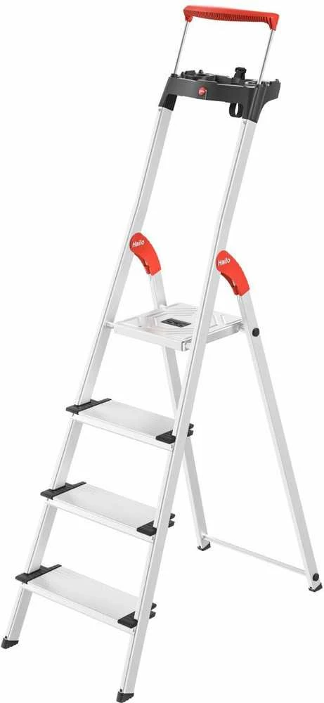 Hailo Buitinės kopėčios L85 ComfortLine / aliuminio / 4 pakopų 4007126023810