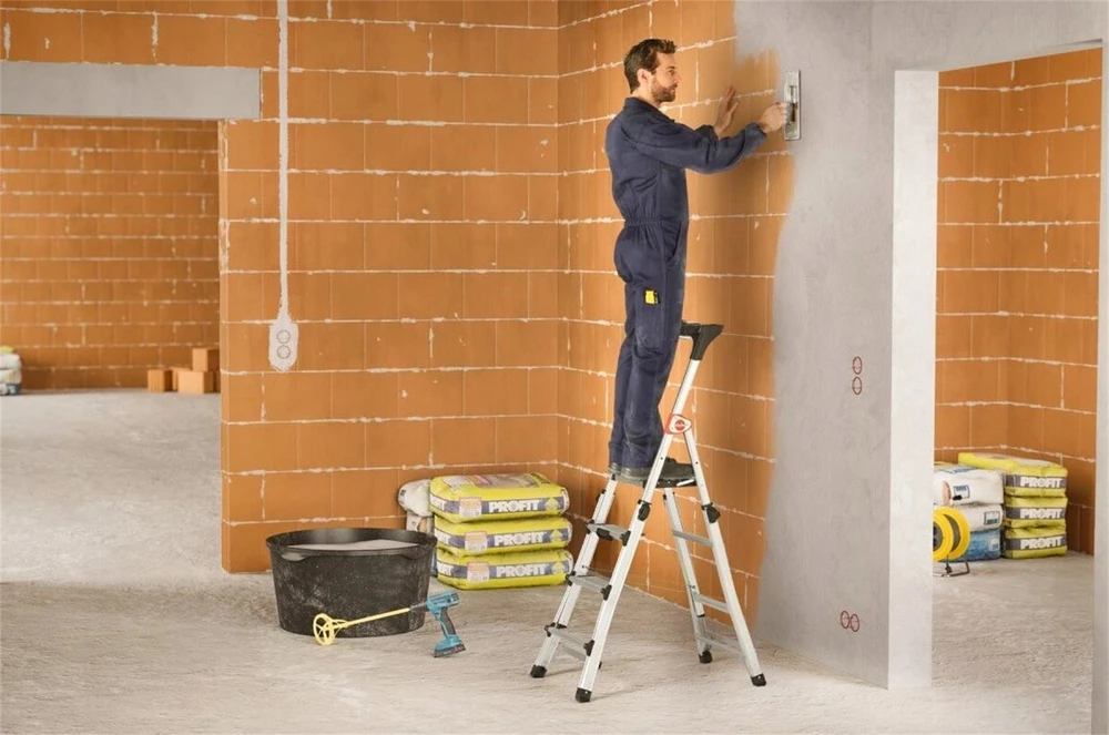 Hailo aliumininės teleskopinės kopėčioa TL100 Topline, 5 pakopos, 150kg