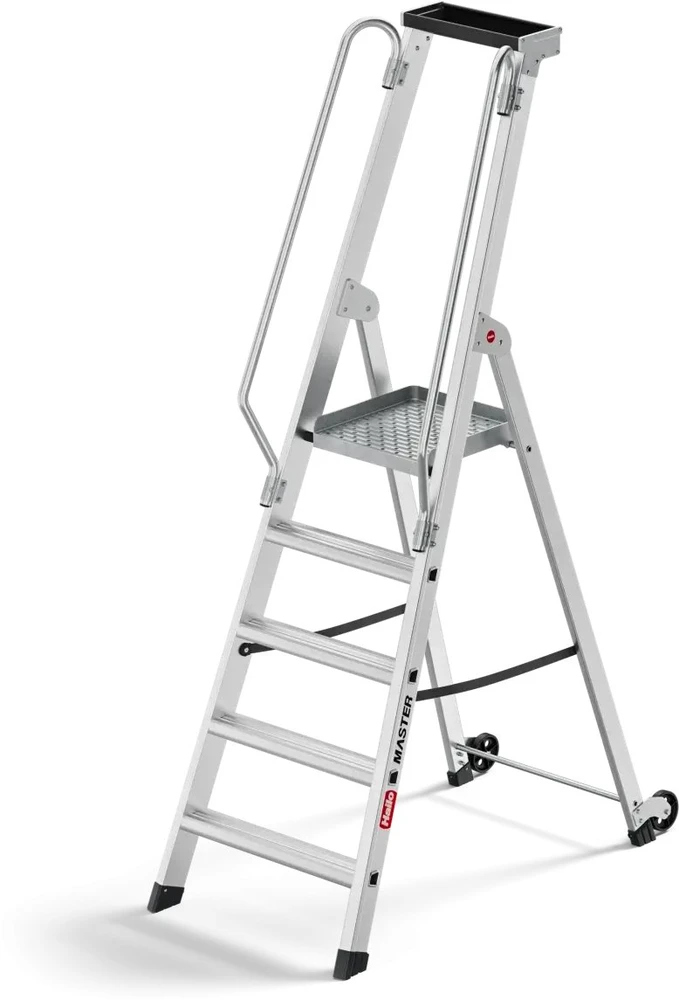 Hailo Ladder mobile platforms Master P80 / aluminum / 5 steps