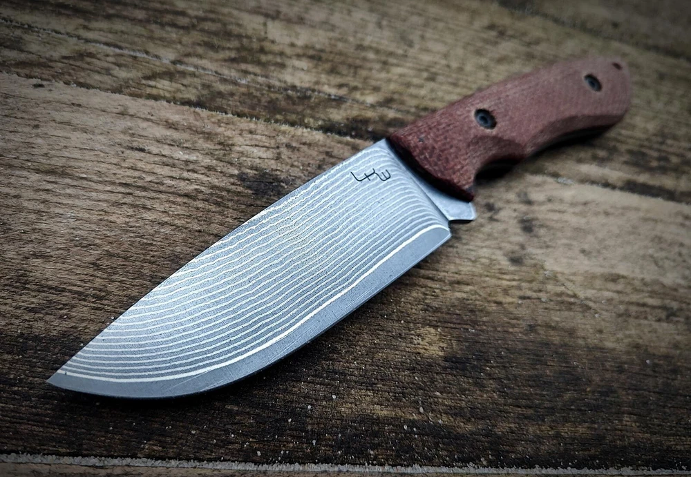 Haller Nóż LKW Mauler VG10 Damast Micarta