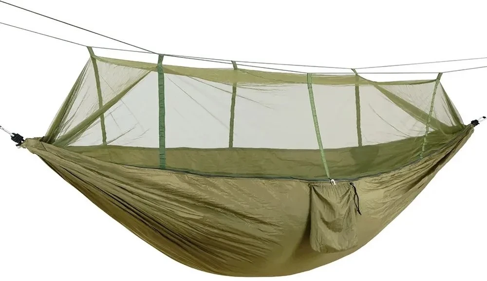 Hamakas 270x140cm su tinkleliu nuo uodų
