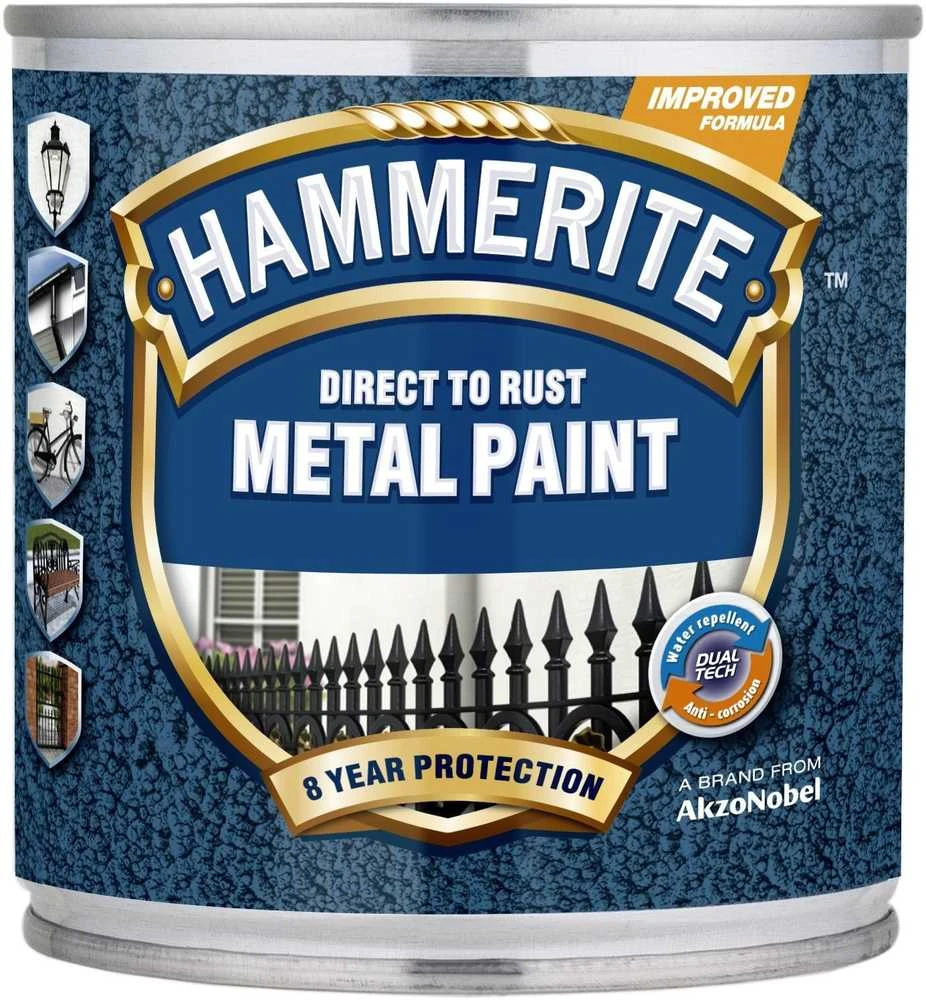 Hammerite metalo dažai, pilki, 250 ml skardinė