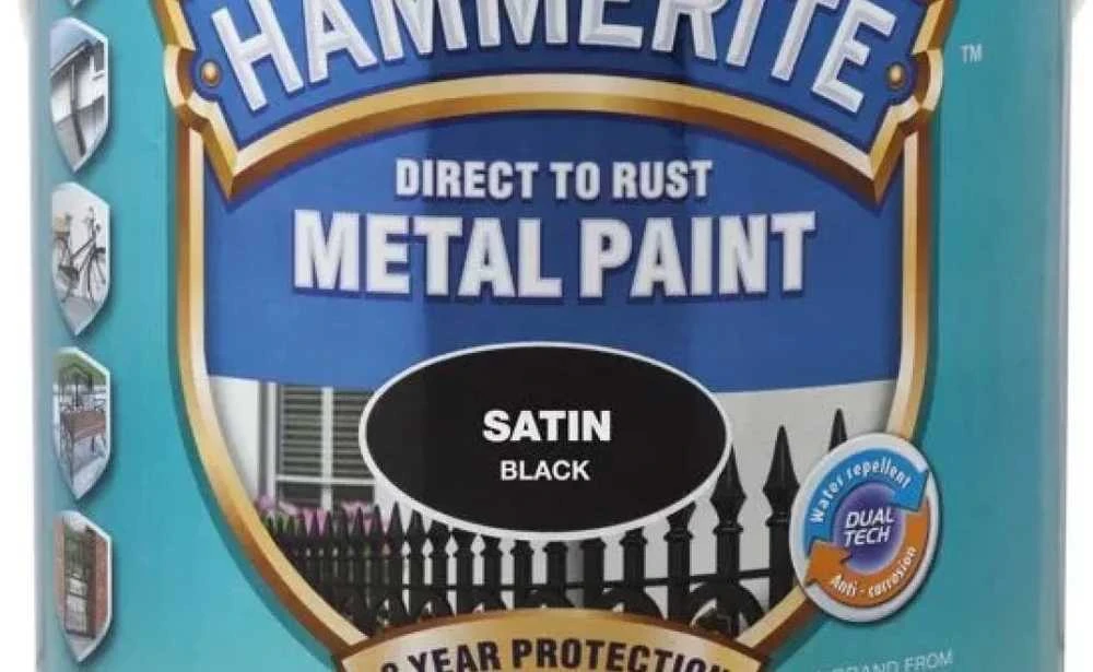 Hammerite metalo dažai, juodi, pusiau blizgūs
