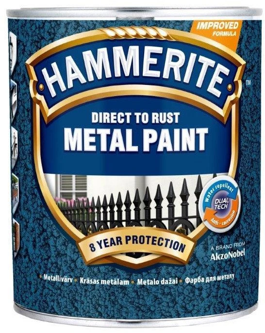 Hammerite PAINT HAMMERITE Pilkas HAMMERED 2.5L
