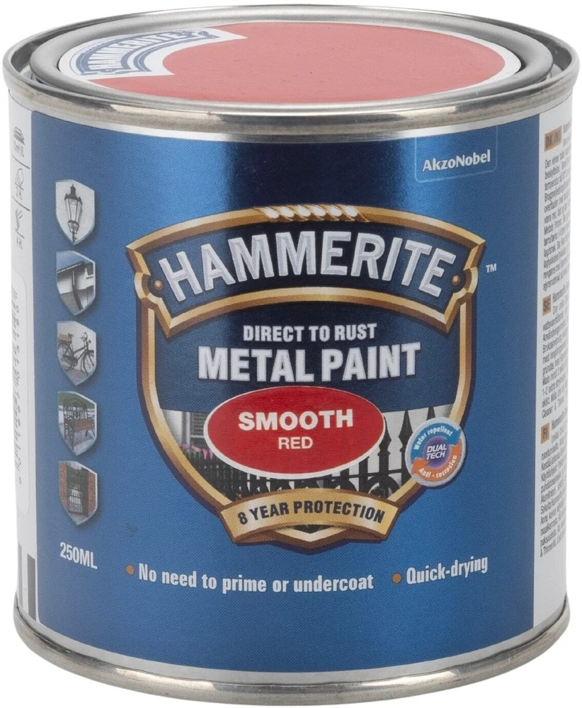 Hammerite Glatlak - raudona - 250 ml. (5078303)