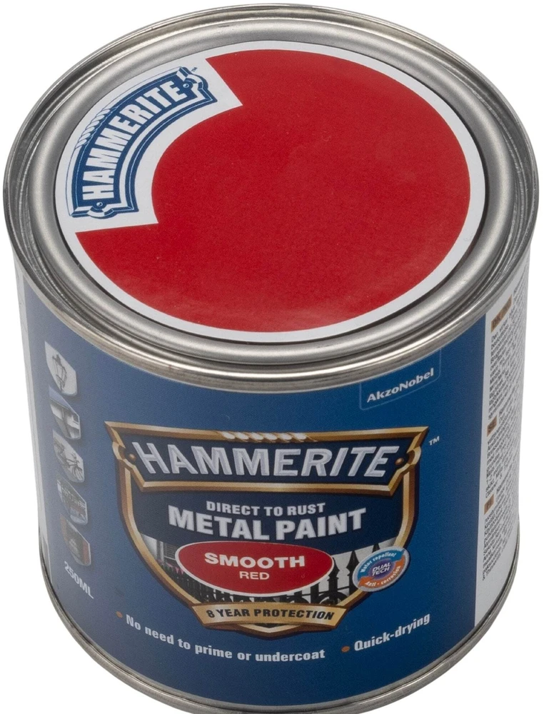 Hammerite Glatlak - raudona - 250 ml. (5078303)